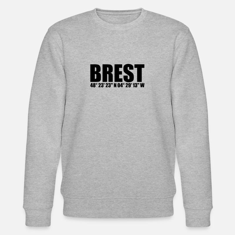 Coordonnées de Brest - Sweat bio CHANGER Stanley/Stella Unisexe - gris chiné