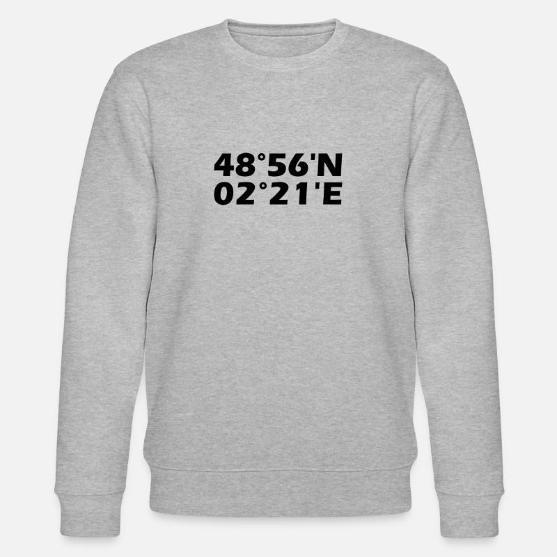 Saint-Denis coordinates - Stanley/Stella CHANGER Unisex Organic Sweatshirt - heather grey