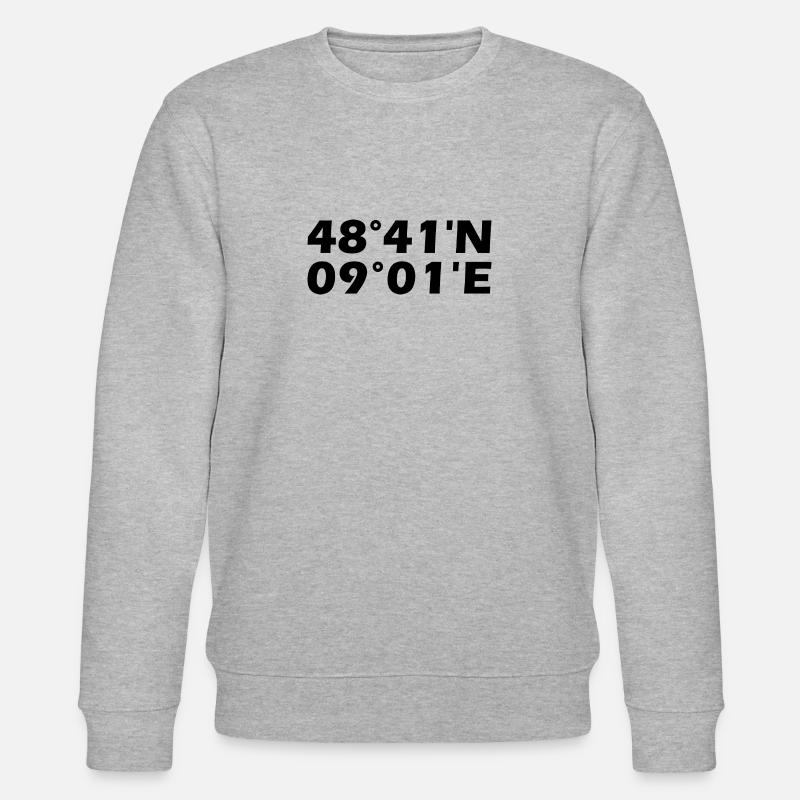 Coordonnées de Böblingen - Sweat bio CHANGER Stanley/Stella Unisexe - gris chiné