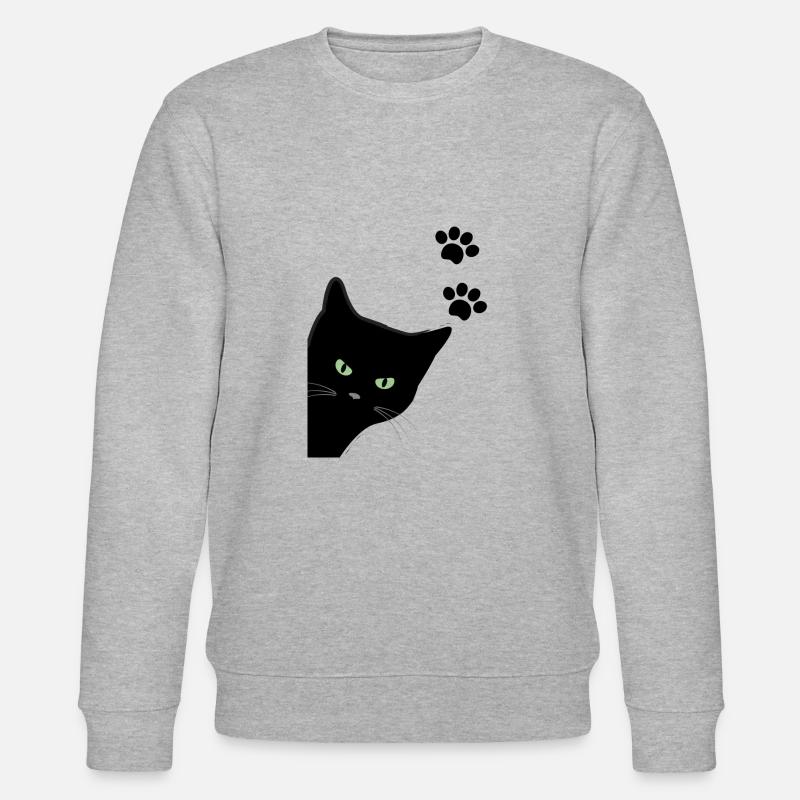kittys green eyes Cat - Stanley/Stella Unisex Bio-Sweatshirt CHANGER  - Grau meliert