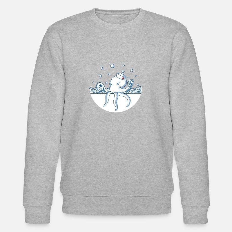 Les pieuvres se baignant - Sweat bio CHANGER Stanley/Stella Unisexe - gris chiné