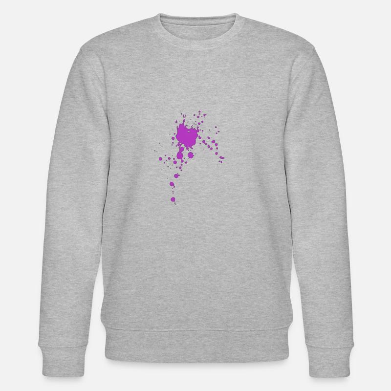 Farbspritzer Farbflecken Flecken Klecks - Stanley/Stella Unisex Bio-Sweatshirt CHANGER  - Grau meliert