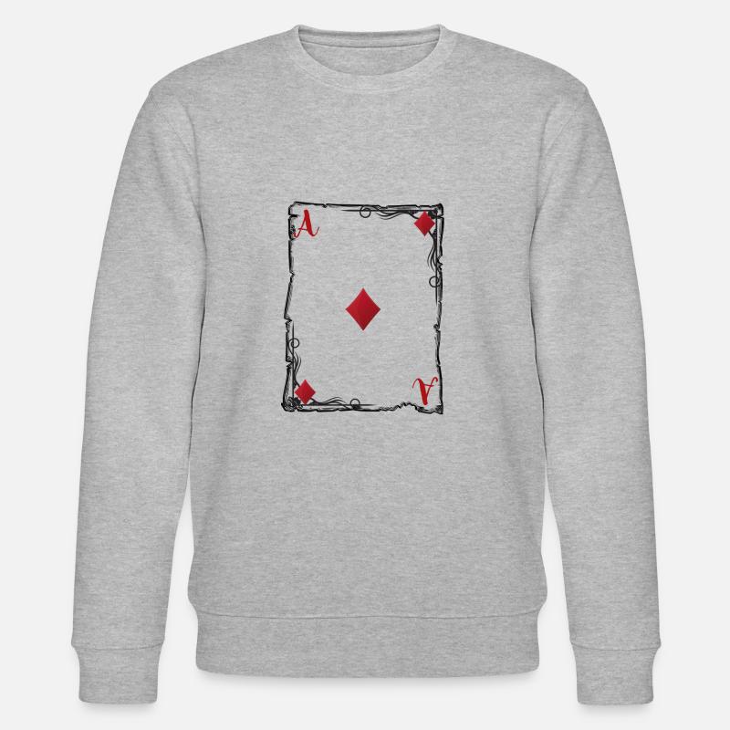 Das Karo-Ass. - Stanley/Stella Unisex Bio-Sweatshirt CHANGER  - Grau meliert