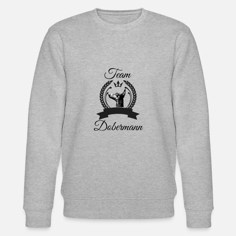 Team Dobermann kupiert - Stanley/Stella Unisex Bio-Sweatshirt CHANGER  - Grau meliert