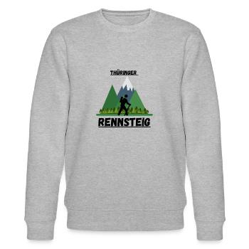 Rennsteig Thüringen Wandern Berge thüringer Wald - Stanley/Stella Unisex Bio-Sweatshirt CHANGER  - Grau meliert - Vorne - Nik (191cm) & Marisol (170cm)