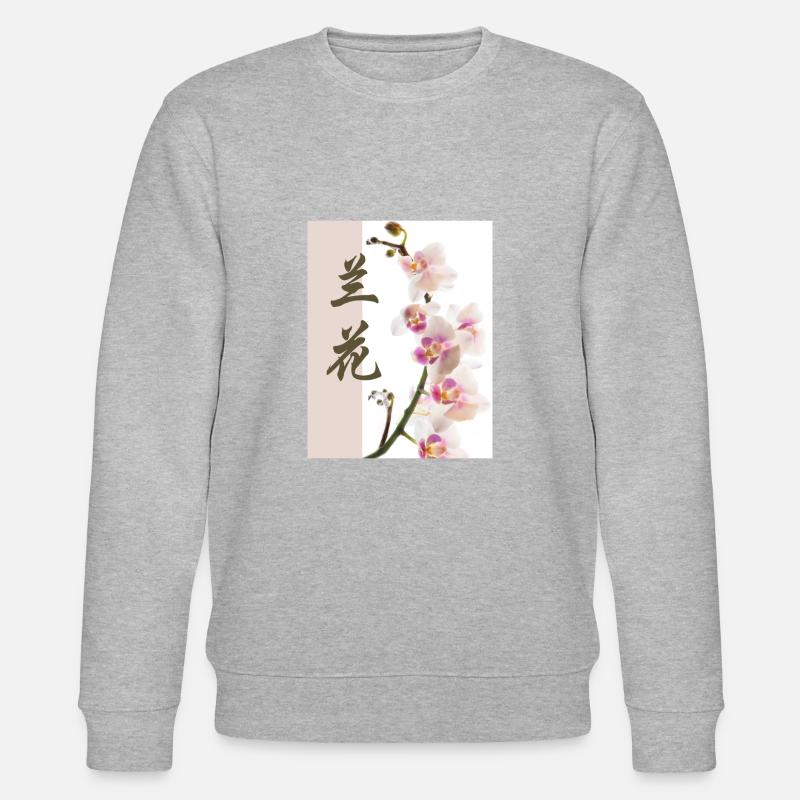 Orchidee - Stanley/Stella Unisex Bio-Sweatshirt CHANGER  - Grau meliert