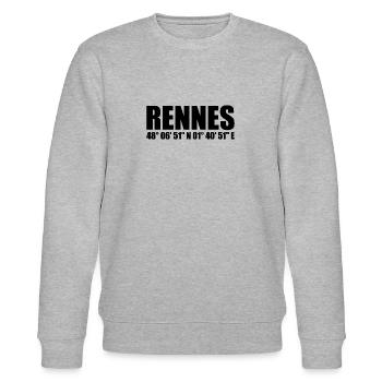 Coordonnées de Rennes - Sweat bio CHANGER Stanley/Stella Unisexe - gris chiné - Devant - Nik (191cm) & Marisol (170cm)