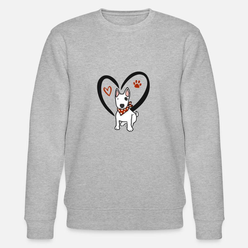 Bull Terrier - Pfotschafter Design - Stanley/Stella Unisex Bio-Sweatshirt CHANGER  - Grau meliert
