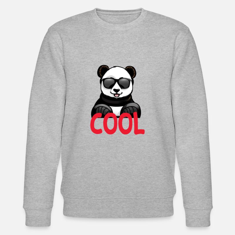 cooler Panda - Stanley/Stella Unisex Bio-Sweatshirt CHANGER  - Grau meliert