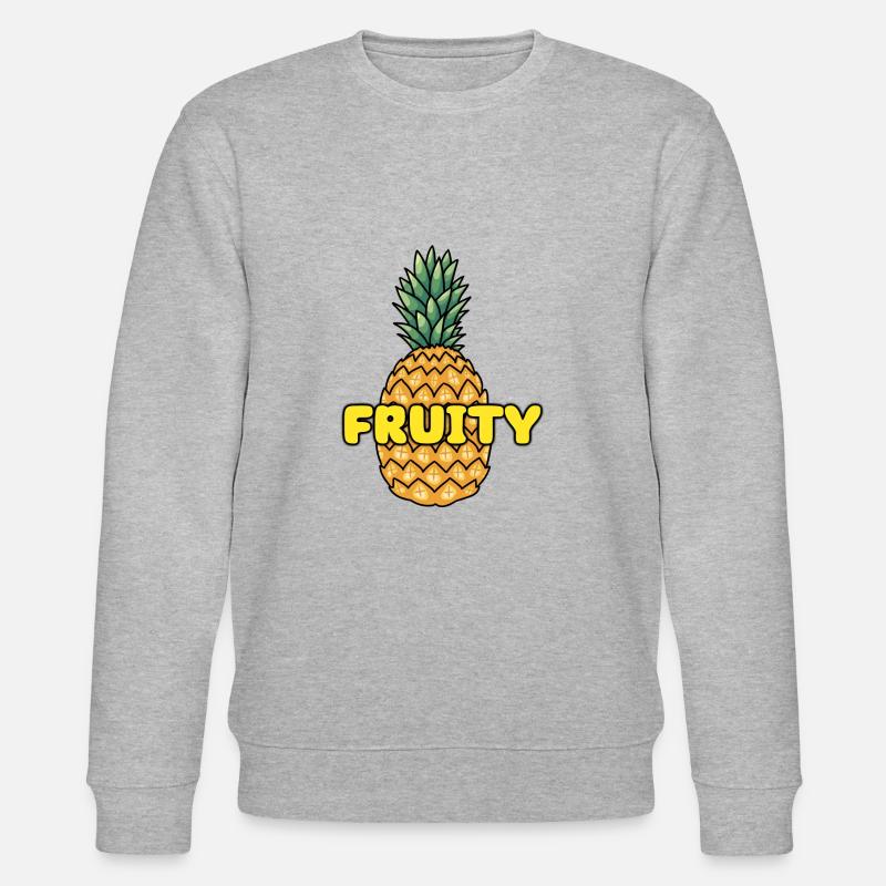 FRUITY ANANAS - Stanley/Stella Unisex Bio-Sweatshirt CHANGER  - Grau meliert