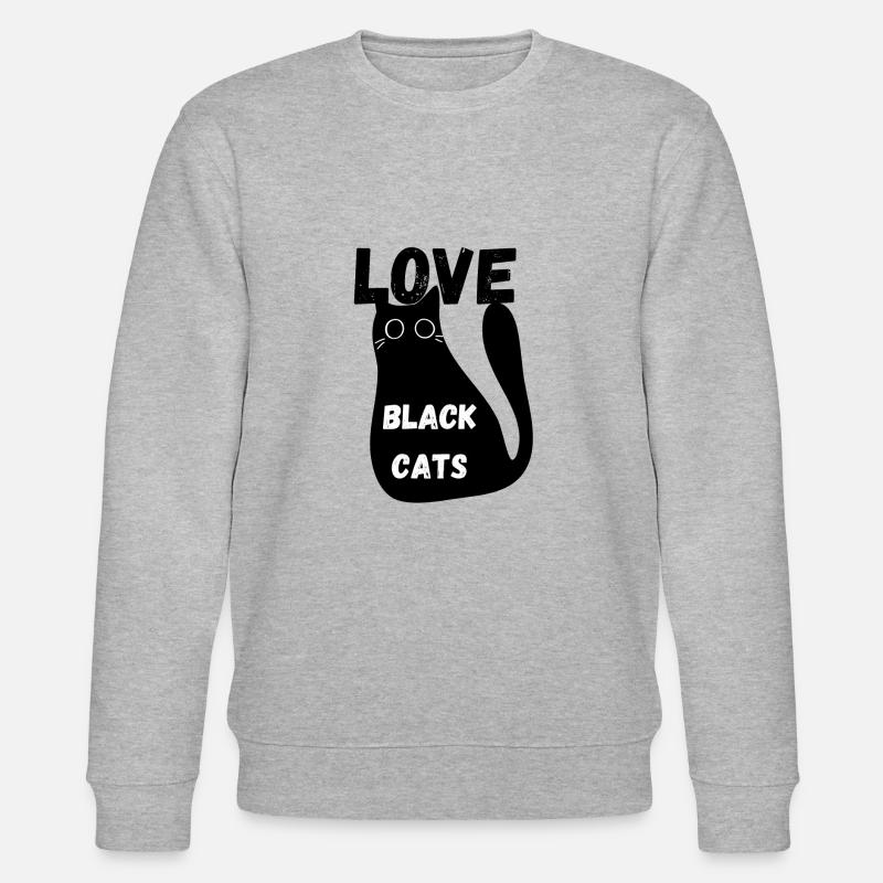 Liebe schwarze Katzen - Stanley/Stella Unisex Bio-Sweatshirt CHANGER  - Grau meliert