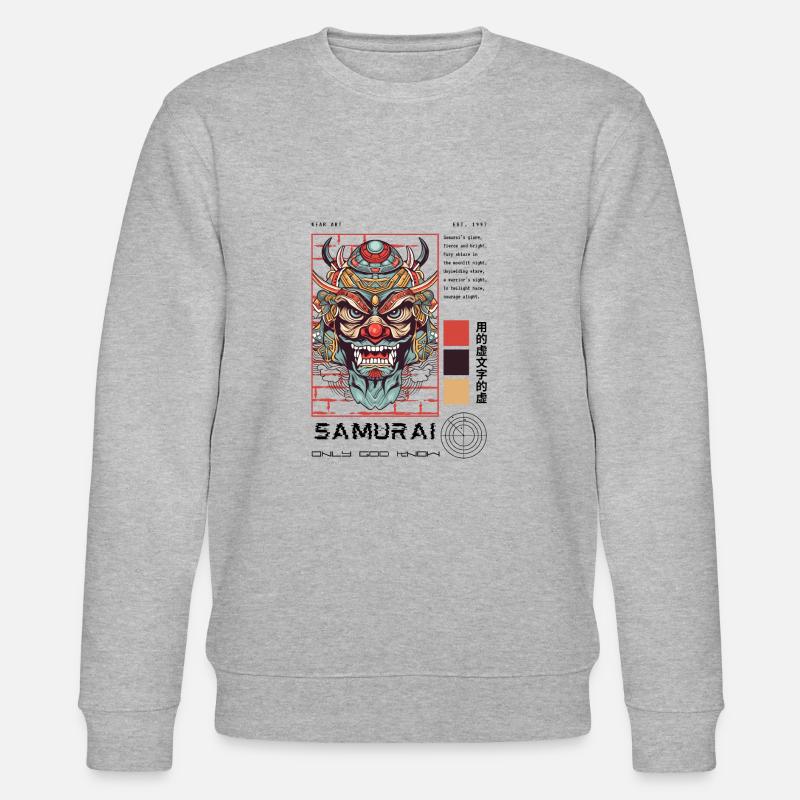 Samurai Only God Know - Stanley/Stella CHANGER Unisex Organic Sweatshirt - heather grey