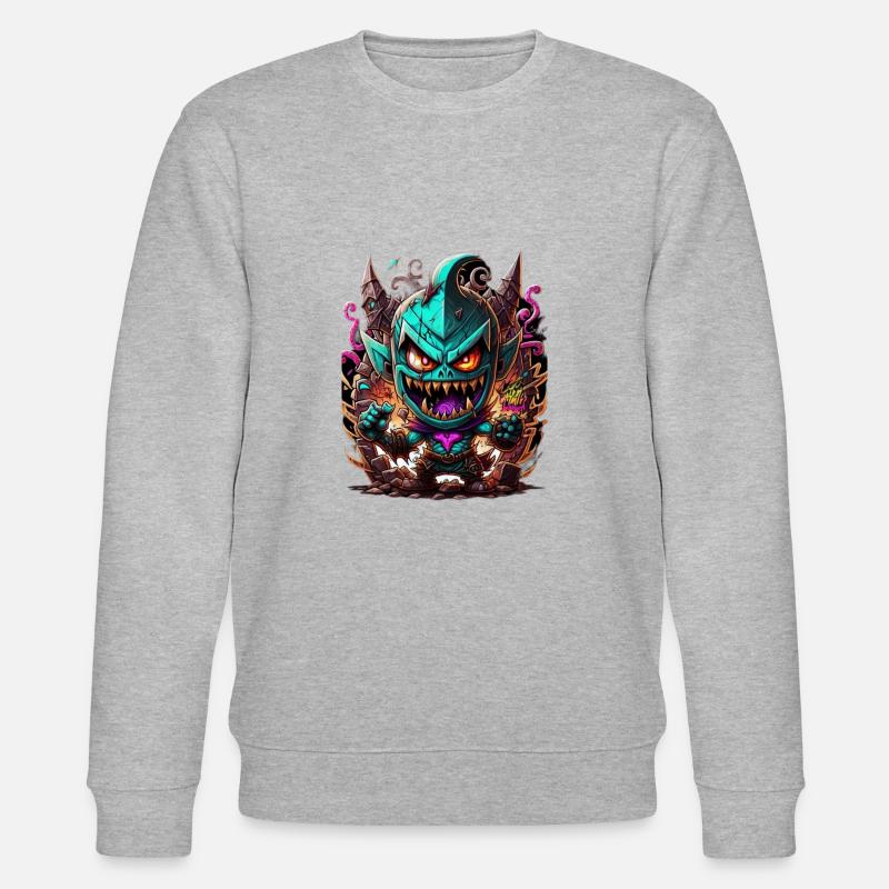 Graffiti Monster - Stanley/Stella Unisex Bio-Sweatshirt CHANGER  - Grau meliert