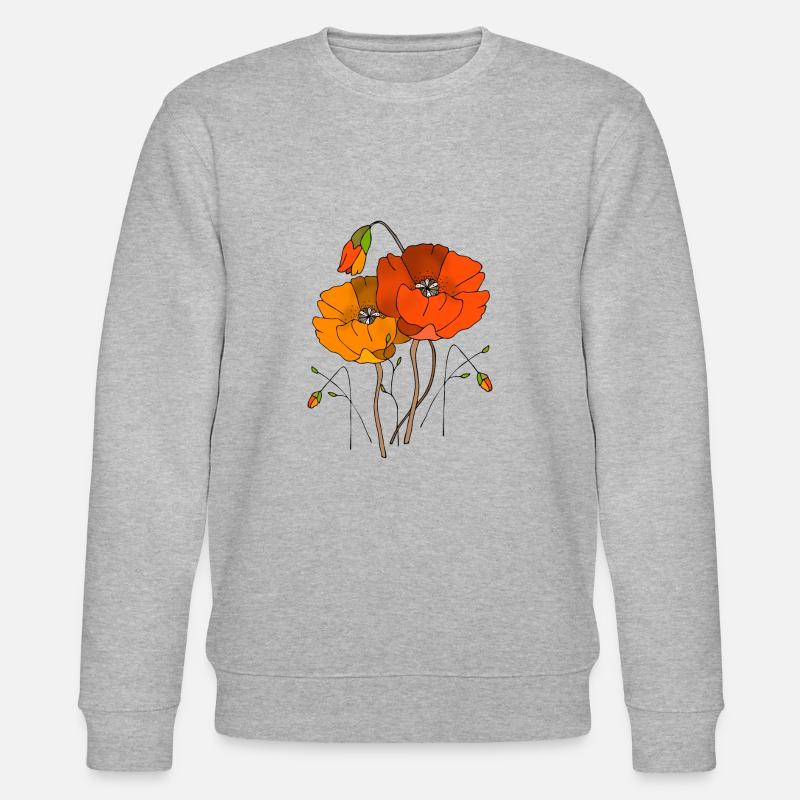 Blumen - Stanley/Stella Unisex Bio-Sweatshirt CHANGER  - Grau meliert