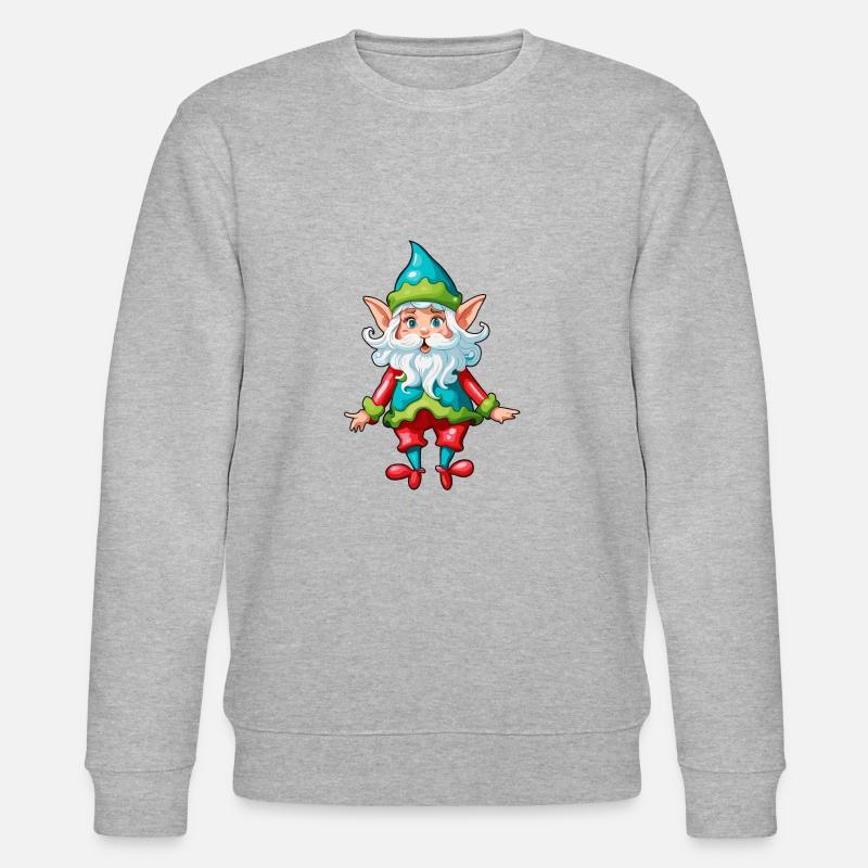 Diablotin / Nain / Fée / Noël / Elfe - Sweat bio CHANGER Stanley/Stella Unisexe - gris chiné
