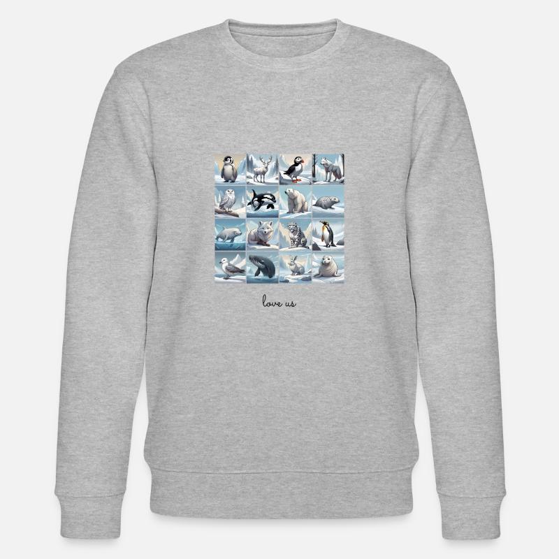 Liebe uns Collage 5 - Stanley/Stella Unisex Bio-Sweatshirt CHANGER - Grau meliert