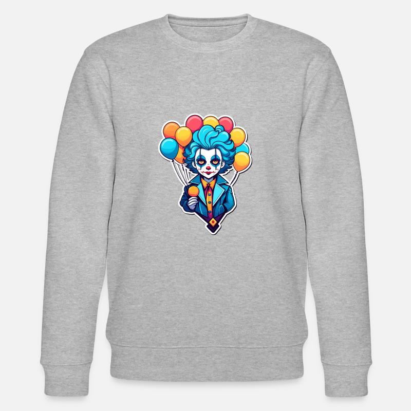 Dessin de clown - Sweat bio CHANGER Stanley/Stella Unisexe - gris chiné
