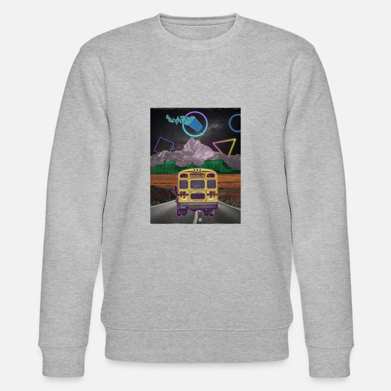 Bus-Collage-Poster - Stanley/Stella Unisex Bio-Sweatshirt CHANGER  - Grau meliert
