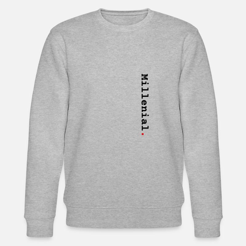 Millennials vertikal - Stanley/Stella Unisex Bio-Sweatshirt CHANGER  - Grau meliert