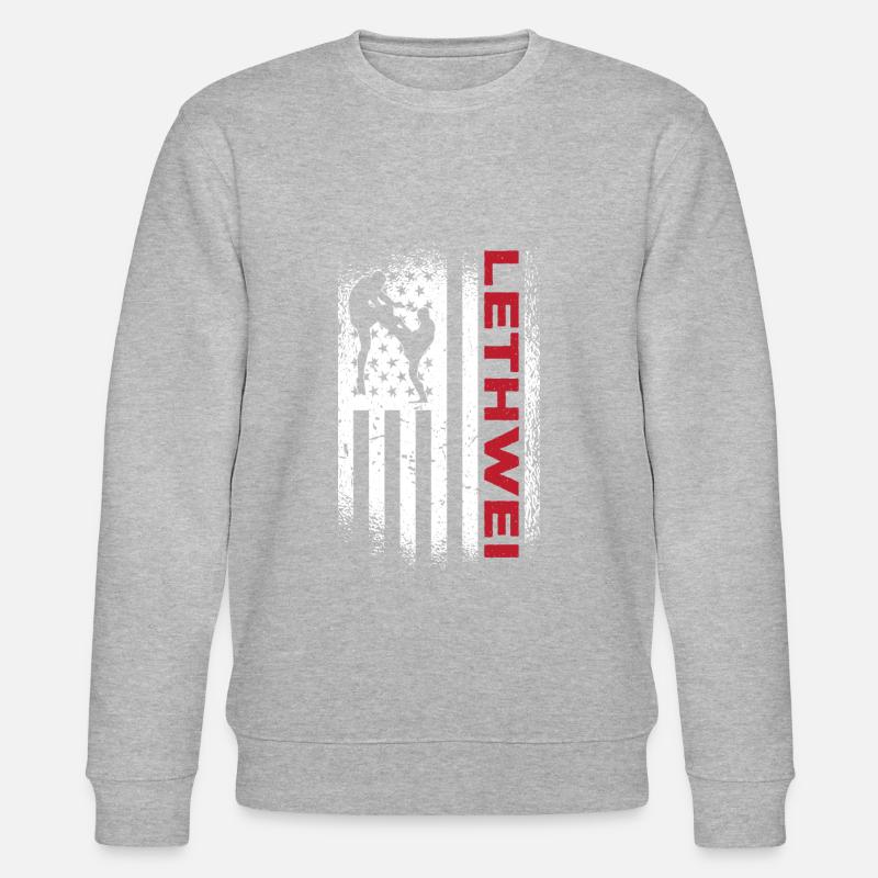 Lethwei burmesisches Geschenk - Stanley/Stella Unisex Bio-Sweatshirt CHANGER - Grau meliert