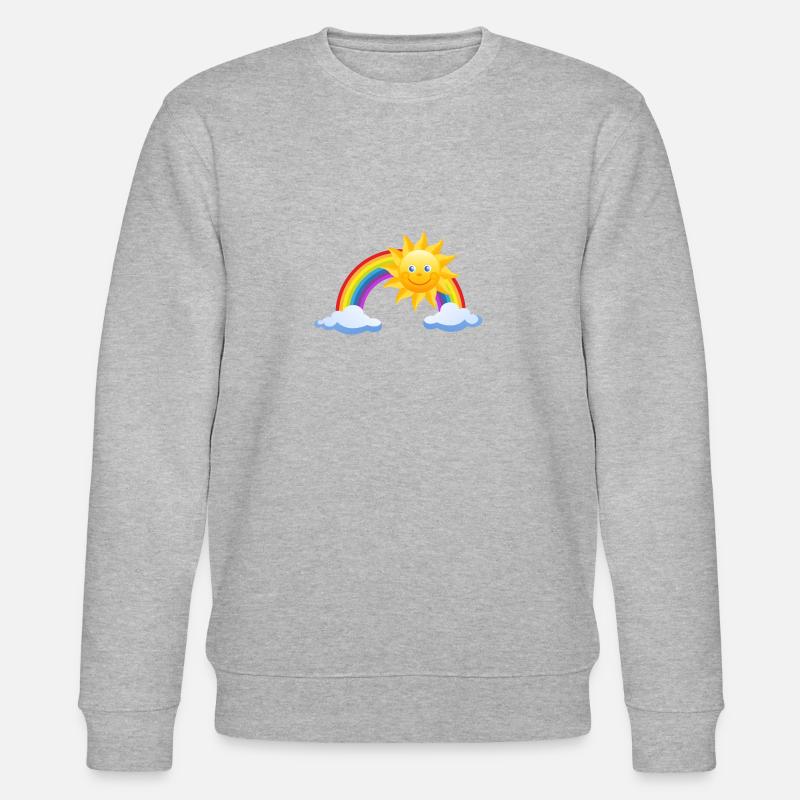 Sonne und Regenbogen - Stanley/Stella Unisex Bio-Sweatshirt CHANGER  - Grau meliert