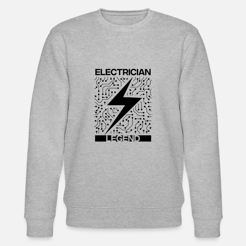 Elektriker Legend Elektroarbeiter-Spannung - Stanley/Stella Unisex Bio-Sweatshirt CHANGER  - Grau meliert