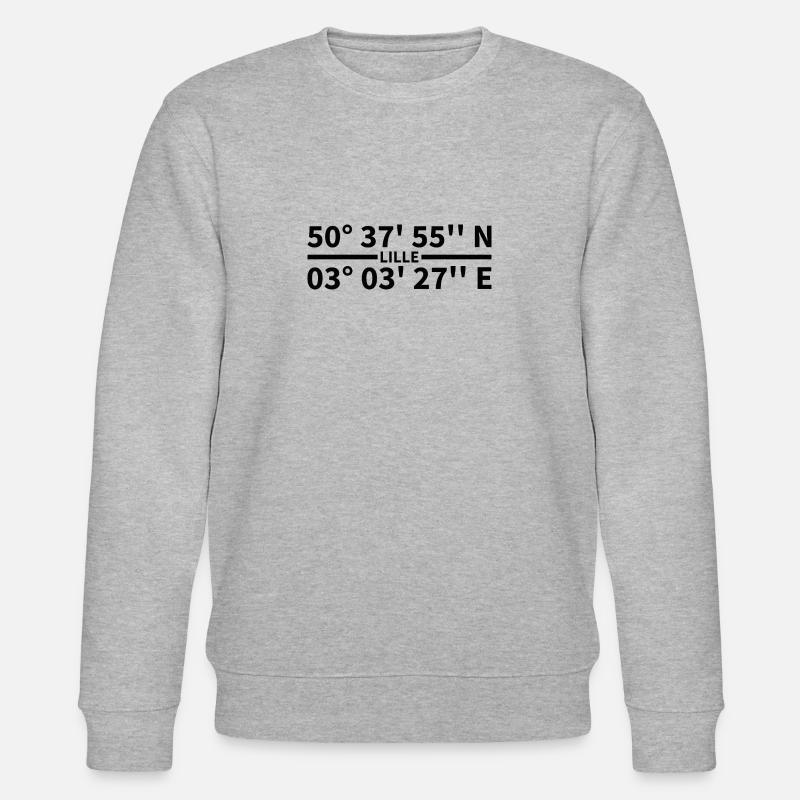 Coordonnées de Lille - Sweat bio CHANGER Stanley/Stella Unisexe - gris chiné