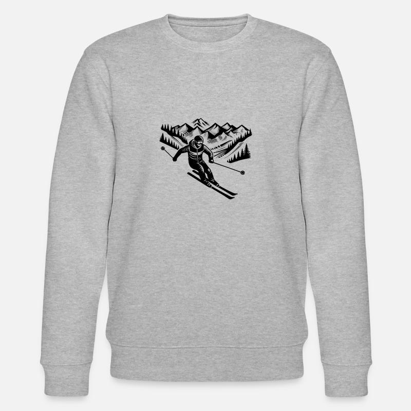 Skifahrer - Stanley/Stella Unisex Bio-Sweatshirt CHANGER - Grau meliert