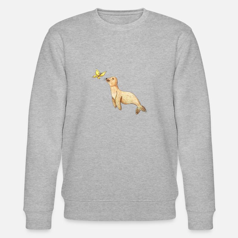 Gechillter Seehund - Stanley/Stella Unisex Bio-Sweatshirt CHANGER  - Grau meliert
