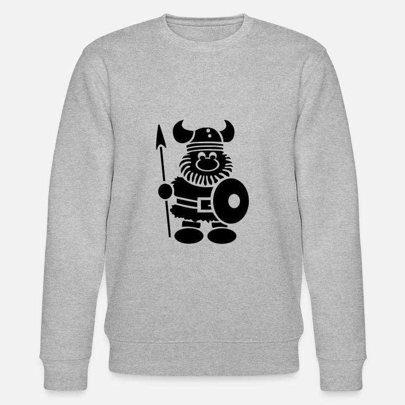 Drôle petit guerrier viking - Sweat bio CHANGER Stanley/Stella Unisexe - gris chiné