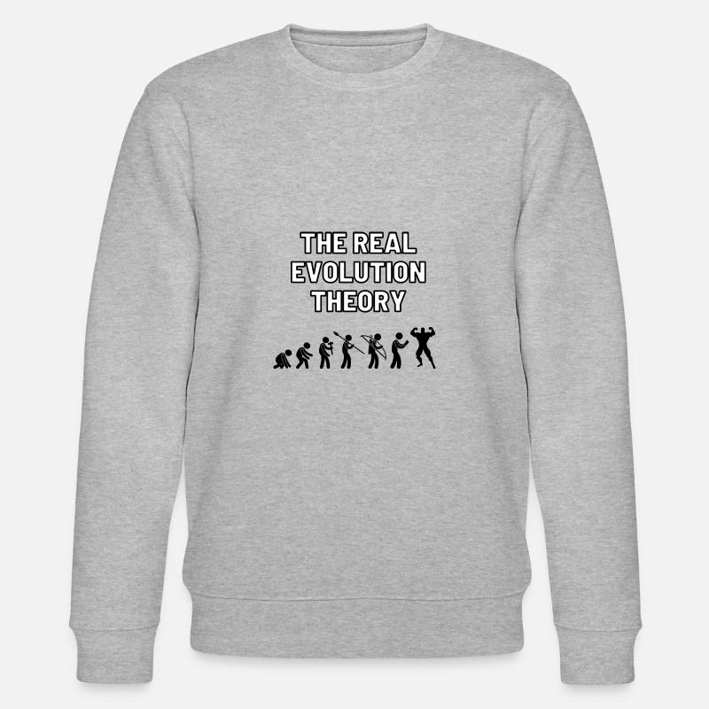 The real evolution theory - Stanley/Stella Unisex Bio-Sweatshirt CHANGER  - Grau meliert