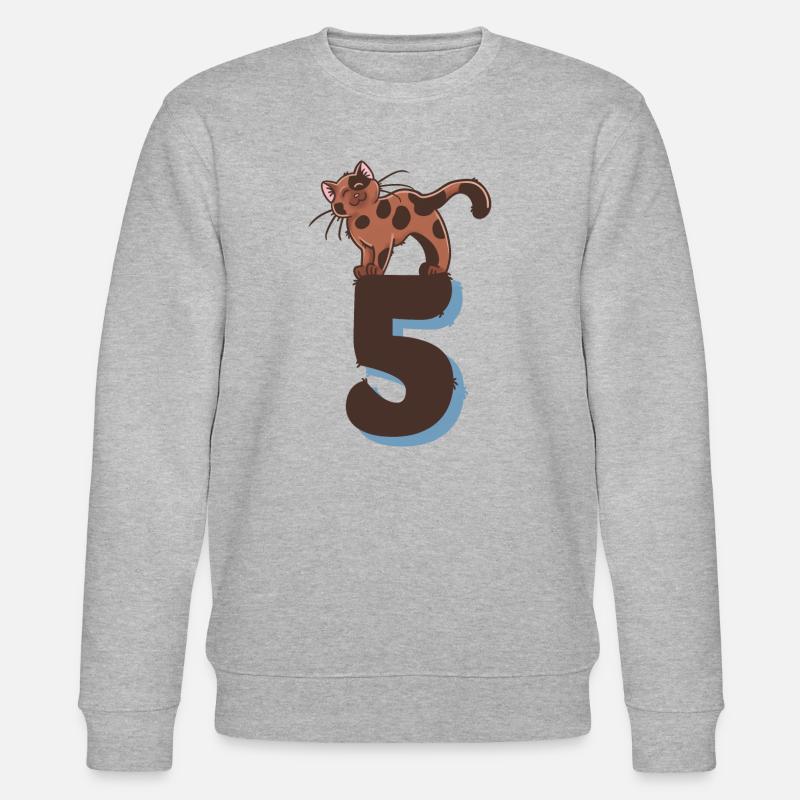 Chat numéro 5 - Sweat bio CHANGER Stanley/Stella Unisexe - gris chiné