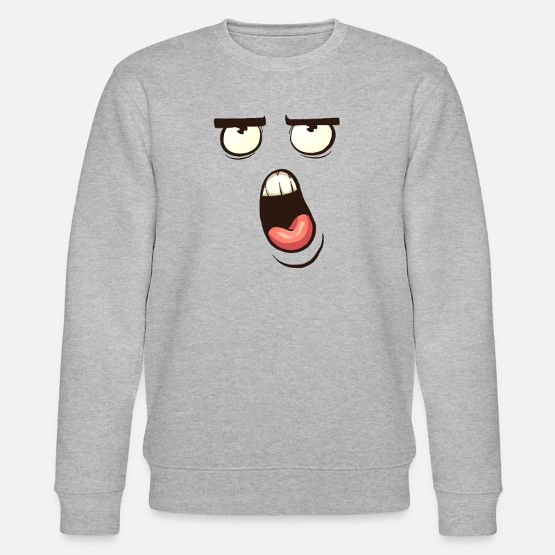 Visage Dessin animé LOL - Sweat bio CHANGER Stanley/Stella Unisexe - gris chiné