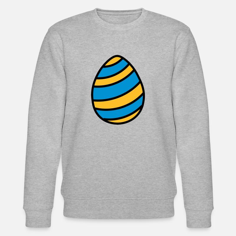 Osterei Easter Egg Ostern Geschenkidee - Stanley/Stella Unisex Bio-Sweatshirt CHANGER  - Grau meliert