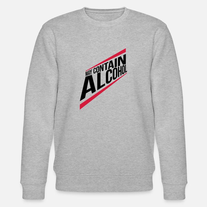 Text Kann Alkohol enthalten - Stanley/Stella Unisex Bio-Sweatshirt CHANGER - Grau meliert