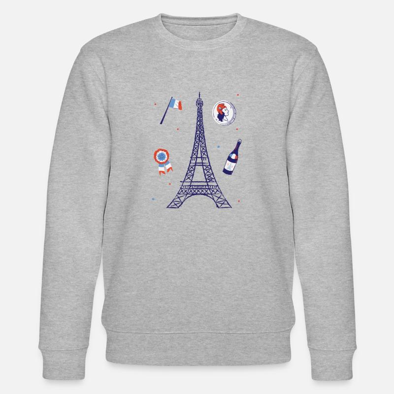 Frankreich - Stanley/Stella Unisex Bio-Sweatshirt CHANGER  - Grau meliert