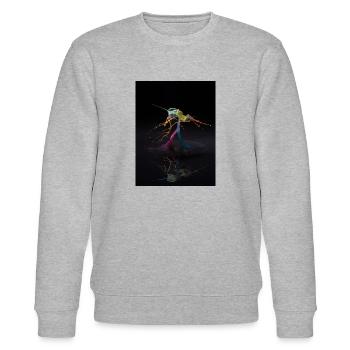Tropfen fotografie - Stanley/Stella Unisex Bio-Sweatshirt CHANGER  - Grau meliert - Vorne - Nik (191cm) & Marisol (170cm)