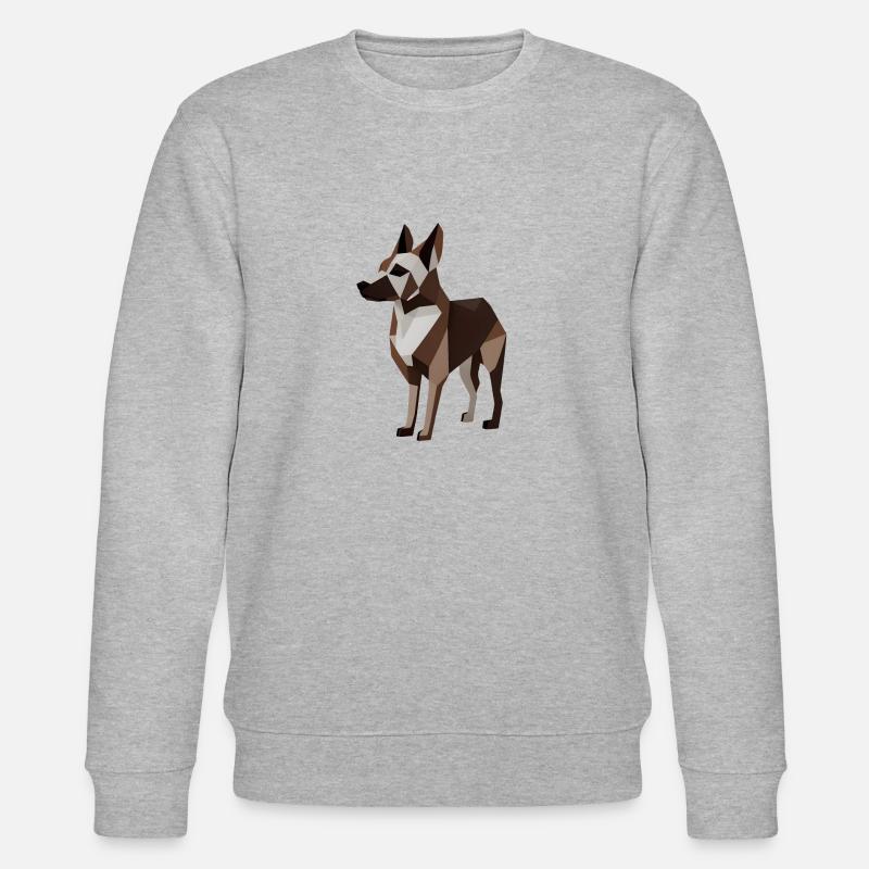 Minimalistischer Hund - Stanley/Stella Unisex Bio-Sweatshirt CHANGER - Grau meliert