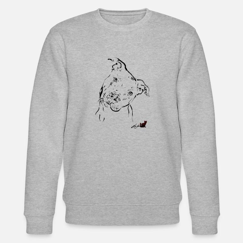 Schwarzer Pitbull - Stanley/Stella Unisex Bio-Sweatshirt CHANGER  - Grau meliert