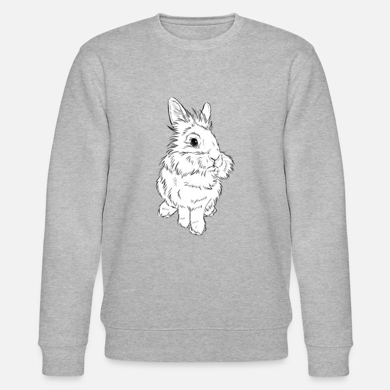 Lapin tête de lion - Sweat bio CHANGER Stanley/Stella Unisexe - gris chiné