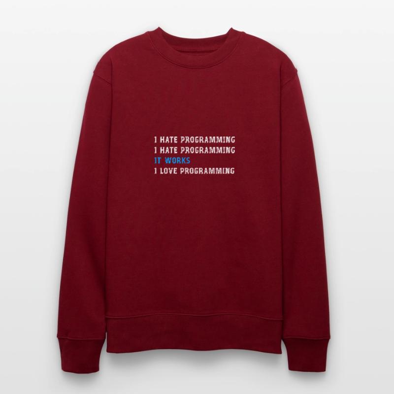 Funny gift programmers hate programming Stanley/Stella CHANGER Unisex Organic Sweatshirt