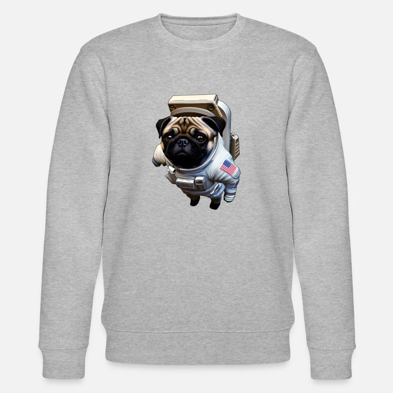 Carlin flottant dans l’espace - Sweat bio CHANGER Stanley/Stella Unisexe - gris chiné