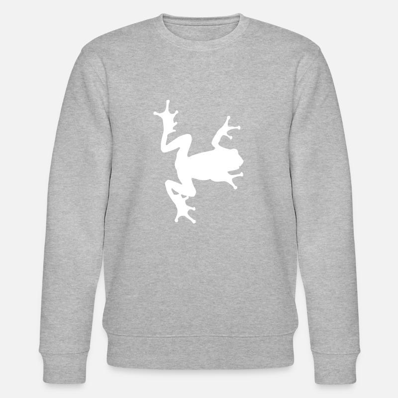 frosch silhouette - Stanley/Stella Unisex Bio-Sweatshirt CHANGER - Grau meliert