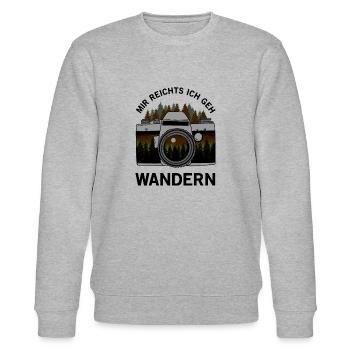 Wandern - Natur - MIR REICHTS ICH GEH WANDERN - Stanley/Stella Unisex Bio-Sweatshirt CHANGER  - Grau meliert - Vorne - Nik (191cm) & Marisol (170cm)