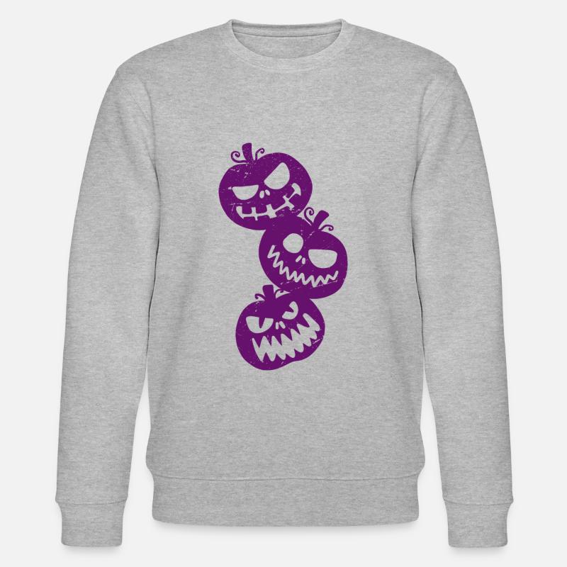 Fröhliches Halloween - Stanley/Stella Unisex Bio-Sweatshirt CHANGER  - Grau meliert