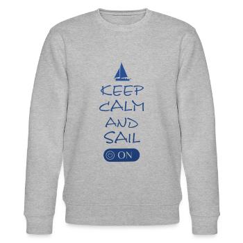 Spruch für Segler, Sailing, Boat - Stanley/Stella Unisex Bio-Sweatshirt CHANGER  - Grau meliert - Vorne - Nik (191cm) & Marisol (170cm)