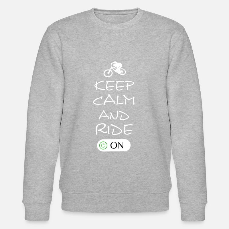 Keep Calm and Ride On - Stanley/Stella Unisex Bio-Sweatshirt CHANGER  - Grau meliert
