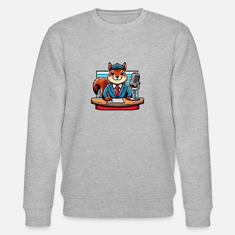 Eichhörnchen Nachrichten - Stanley/Stella Unisex Bio-Sweatshirt CHANGER  - Grau meliert