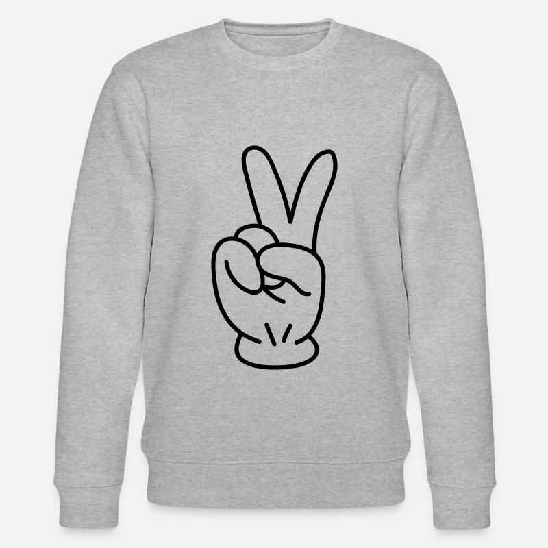 Bande dessinée Peace Hand - Sweat bio CHANGER Stanley/Stella Unisexe - gris chiné
