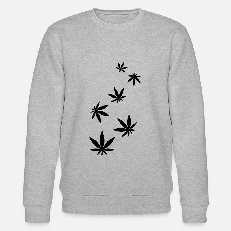 Hanf Blatt Icon - Stanley/Stella Unisex Bio-Sweatshirt CHANGER  - Grau meliert